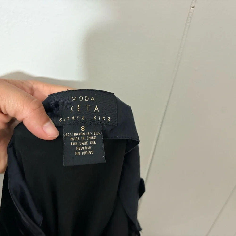 Vintage Moda Seta Sandra King Women's Skirt Velvet Maxi Black Size 8